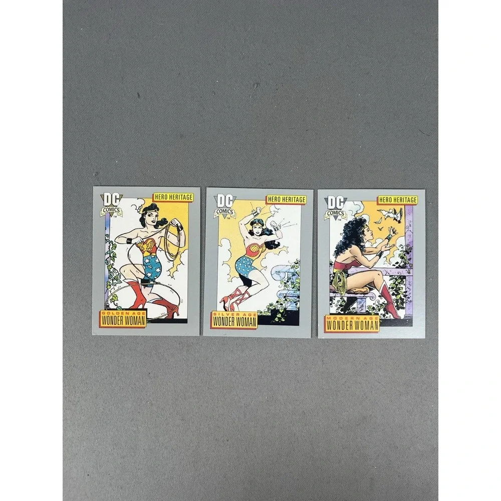 1991 DC Comic Cards WONDER WOMAN Hero Heritage Set Of 3
